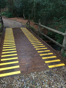 90mm Fine Grit Non-Slip Decking Strips - Anti-Slip for Damp & Frosty Conditions - Durable GRP - Easy Installation - Suitable for Indoor & Outdoor Use