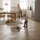 Premium Water-resistant 8mm Herringbone Matt Laminate Flooring with Anti-Scratch and Moisture Protection Features for Modern Homes