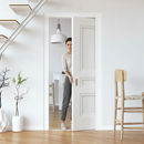 Premium White Internal Pocket Door Set - Elegant Henley Framed Design for Space-Saving Solutions