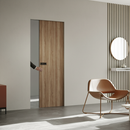 Premium Single Frameless Pocket Door System for Minimalist Spaces with Sturdy Metal Jambs