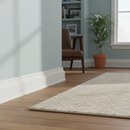 Premium White Painted Base Cap Moulding 2.4m Length with Curved Design for Wall Protection