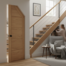 Premium Unfinished Oak Internal Fire Door for Under-Stair Cupboard - FD30 Rated with Made-to-Measure Design
