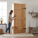 Premium Solid Oak Internal Unfinished Rustic Ledged Door for Timeless Charm and Custom Finishing Options