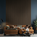 Premium Walnut Acoustic Slat Wall Panelling with Noise-Reducing Felt Backing for Enhanced Sound Absorption and Aesthetic Elegance