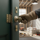 Premium Round Reeded Mortice Fire Door Knob Set with Antique Brass Finish and 10-Year Guarantee