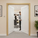 Premium Softwood Internal Pair Door Lining - Customizable Frame for Standard Door Sizes, 2100mm Long