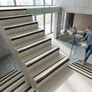 67x32mm PVC anti-slip stair nosing strip with textured surface for commercial and domestic use