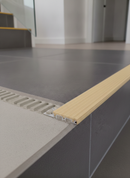 Anti-slip stair nosing R9 HB Light Beige RAL 1019 tread 26mm stainless steel TREP staircase UK