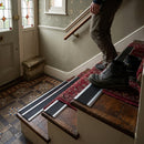 Safety Stair Nosing 56x33mm Aluminium Rake Back PVC Insert