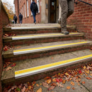 Aluminium anti-slip stair nosing profile 68x33mm with textured surface for indoor outdoor safety