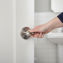 Premium Round Turn and Release WC Lock - Sleek Satin Nickel Finish for Modern Bathrooms