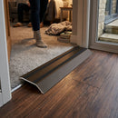 50x15mm aluminium ramp transition strip with smooth angled profile for indoor and outdoor flooring transitions