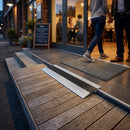 68x13mm anodised aluminium ramp profile for indoor and outdoor flooring transitions and accessibility