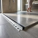15mm aluminium heavy duty movement joint for tile expansion and perimeter applications, silver finish