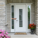 Premium White Painted Composite Obscure Glass Universal Sidelight for Elegant Home Entryways