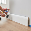 Premium White Painted Chamfered Skirting Board 2.4m Length, 14mm Thickness for Contemporary Interior Design