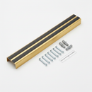 36mm slim aluminium stair nosing with dual rubber anti-slip insert concealed screws - screws and plugs included