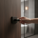 Premium WC Turn and Release on Square Rose in Matt Black Finish for Stylish Door Hardware