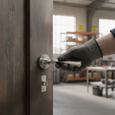 Premium Two-Tone Chrome Lever On Round Rose Handle Set with Hinges and Mortice Latch for Internal Doors