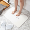 Premium Inspirational Bath Mat - Non-Slip, Durable, 39 x 60cm - Soft Stone Grey Color for Bathroom Decor