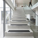 Aluminium stair nosing 94x32mm with PVC insert for commercial and industrial stair safety applications