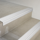 Aluminium Stair Nosing 62x32mm Square Edge, 5mm Gauge, Cut to Size 700-3200mm — Insert Colour: Mill Aluminium