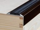 Anodised aluminium stair nosing 1200mm 46x30mm — Brown finish colour swatch