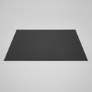 Black fine-ribbed electrical safety matting, studio product shot showing rib texture