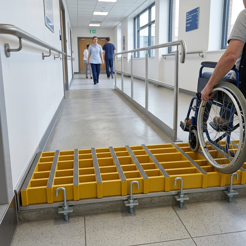 Platform Grating Ramp Grating Accessory L Type 25mm 38mm 50mm
