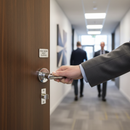 Premium Round Rose Lever Fire Rated Handle Set with Polished Chrome Finish for Enhanced Safety and Aesthetic Appeal