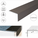 65mm heavy duty aluminium stair nosing in Champagne anodised finish - 0.9m 1.2m 2.7m lengths