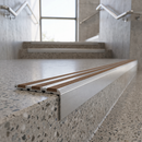 Aluminium Stair Nosing 78.5mm x 40mm with Carborundum Anti-Slip Insert — Anti-Slip Insert Colour: Hazelnut