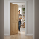 Premium Unfinished Internal 4 Panel Door with Solid Core Construction and Customizable White Oak Finish