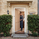 Premium Unfinished Hardwood External 4 Panel Door - Solid Core Design with Custom Paint and Stain Options