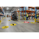 High-Visibility Self-Adhesive Warehouse Floor Marker Signs - Durable, Easy to Apply, Ideal for Safety Notifications