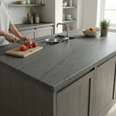 Premium Rounded Edge Laminate Worktop 3000mm x 600mm x 38mm with Durable Silver Granite Effect for Modern Kitchens