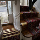 Solid Brass Stair Nosing 44x26mm Ribbed Anti Slip Raked