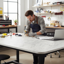 Premium Rounded Edge Laminate Worktop 3000mm x 600mm x 38mm - Durable Stone Effect for Kitchen Spaces