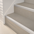 Aluminium Stair Nosing 62x32mm Square Edge, 5mm Gauge, Cut to Size 700-3200mm — Insert Colour: Satin Aluminium
