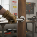 Premium Round Lever Door Handle in Satin Nickel Finish - Elegant Curved Design for Contemporary Interiors