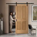 Premium Unfinished Traditional Victorian 4 Panel Sliding Door Set for Contemporary Homes