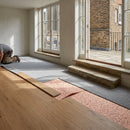 8mm thick PU rebond carpet underlay padding for domestic use showing textured foam surface