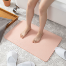 Premium Non-Slip Pink Stone Bath Mat - Mid Century Modern Design, 39 x 60cm, Boho Bathroom Decor
