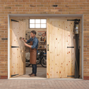 Premium Unfinished Solid Framed Ledged and Braced Garage Door and Frame Set for Enhanced Security and Customization