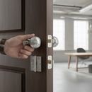 Premium Round Reeded Mortice Door Knob Set with Polished Chrome Finish and Complete Hardware Kit