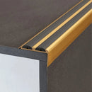 Aluminium Anti-Slip Stair Nosing Edge Trim, Anodised 36x20mm, Rubber Insert, Non-Slip, Various Colours, Easy Installation, Edge Protection