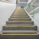 Anodised Aluminium Self Adhesive Non-Slip Rubber Stair Nosing 46mm x 30mm for Wooden, Laminate, Vinyl, Carpet & Tiled Floors - Easy Installation