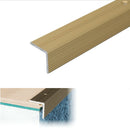 Heavy Duty Aluminium Non-Slip Ribbed Treads Stair Nosing 900mm x 20mm - Anodised Finish, Silver & Gold - Easy Installation, Perfect for Stair Edges