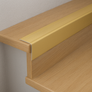 Anodised aluminium ribbed stair nosing trim 35x35mm showing non-slip surface texture for carpeted steps