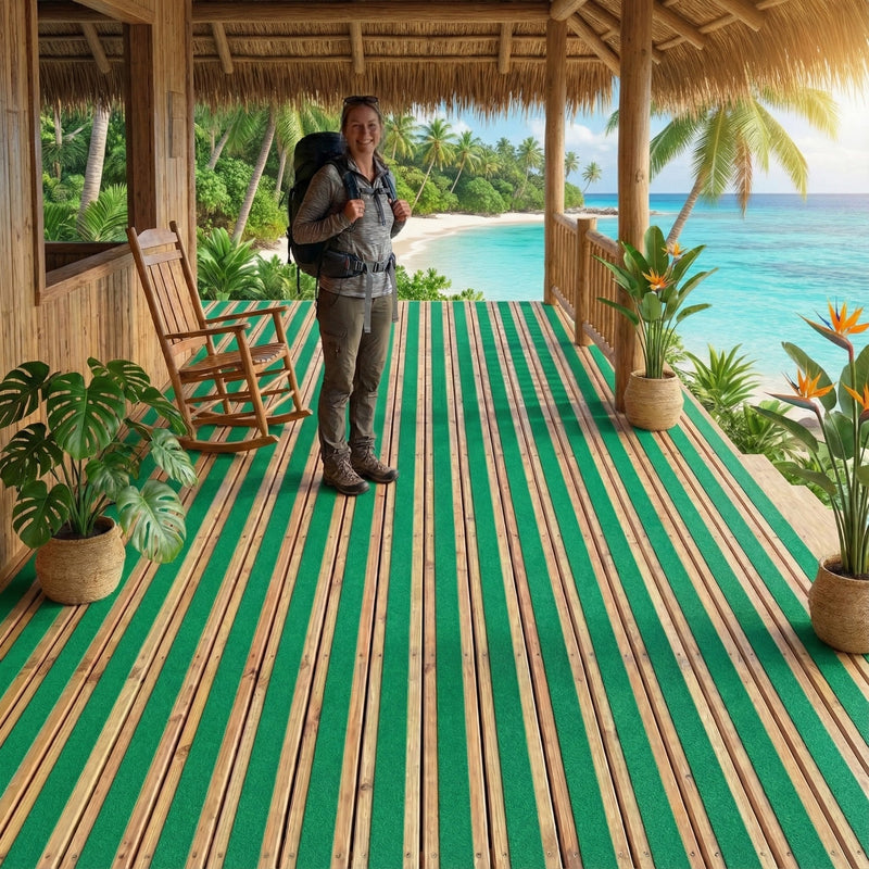 Premium Heavy Duty Anti Slip Decking Strips 1000mm - GRP Non Slip Safety Strips for Garden, Steps & Patio with Easy Installation